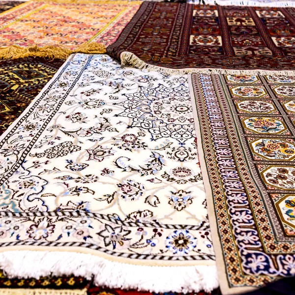 Borrão Iran Tapete Antigo Têxtil Artesanal Belo Ornamento Árabe — Fotografia de Stock