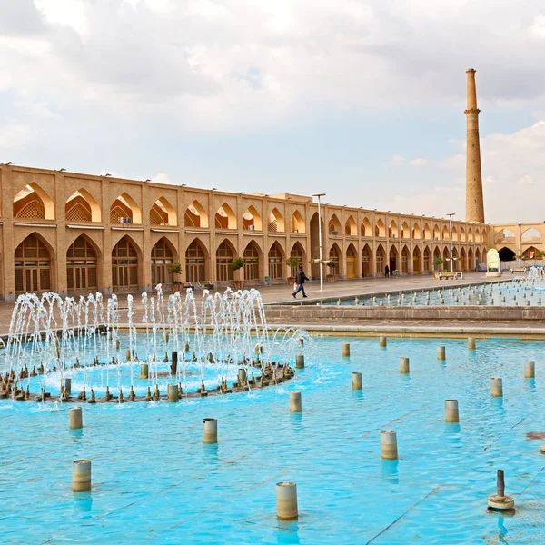 Sfocatura Iran Vecchia Piazza Isfahan Proplo Giardino Albero Patrimonio Turistico — Foto Stock