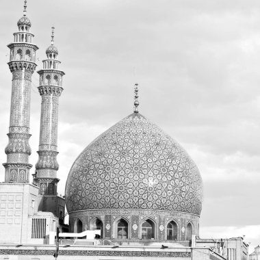 İran ve eski antika Camii minaresi