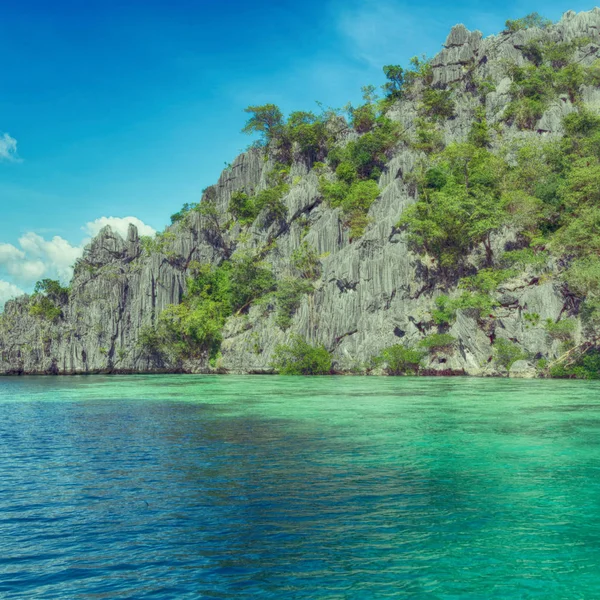 Från Båt Filippinerna Orm Nära Nido Palawan Vacker Panorama Kust — Stockfoto