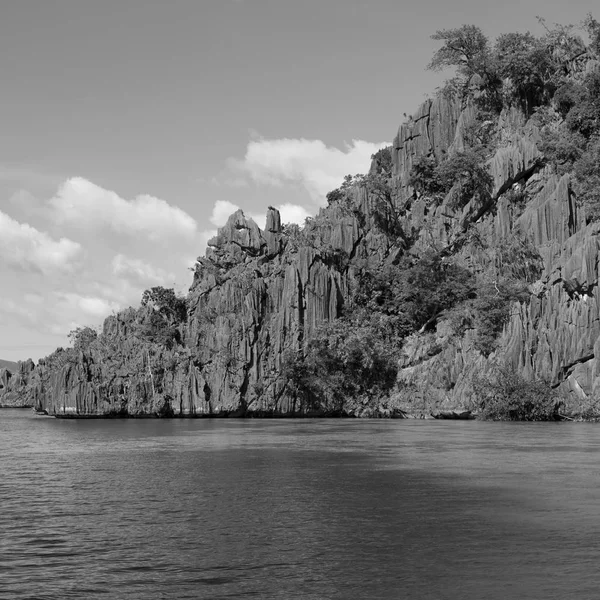 Boat Philippines Snake Island Nido Palawan Beautiful Panorama Coastline Sea — Stock Photo, Image