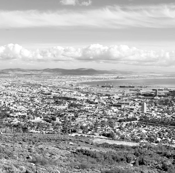 W RPA cape town panoramę miasta z góry stołowej — Zdjęcie stockowe