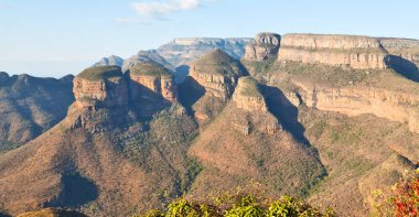   Güney Afrika nehir kanyonun bitki ve su   