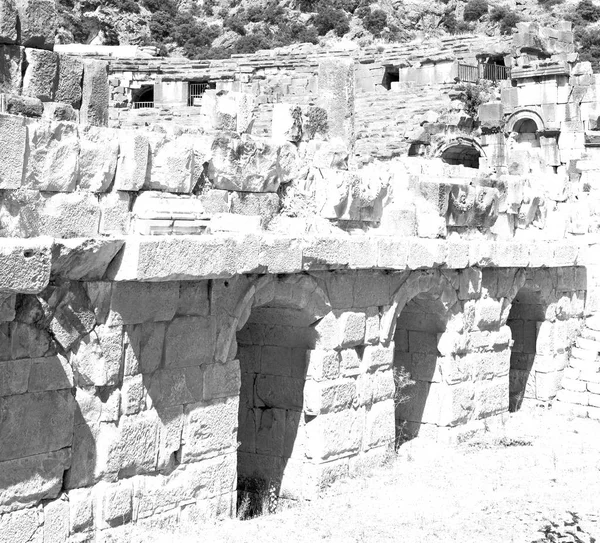 Myra Der Türkei Europa Alte Römische Nekropole Und Einheimischer Grabstein — Stockfoto