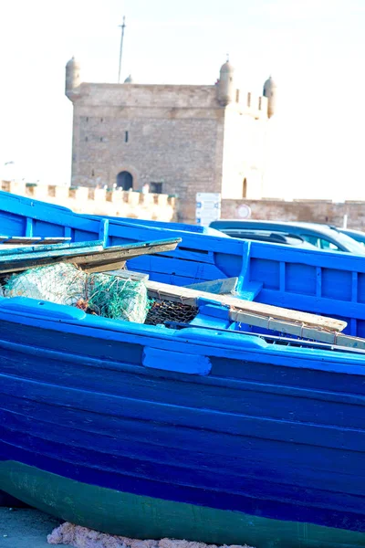 Barco en África morocco viejo puerto madera y pastel abstracto —  Fotos de Stock