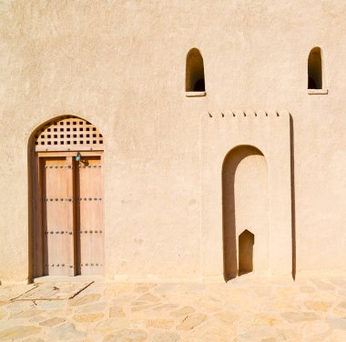Umman Muscat eski savunma fort battlesment gökyüzü bir