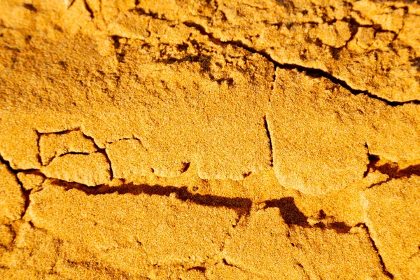 Pohled Shora Oranžové Pískovcové Povrchu Ománu Rub Kali — Stock fotografie