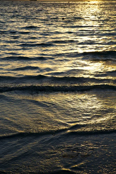 Vízben délre egy arany narancssárga vonal — Stock Fotó