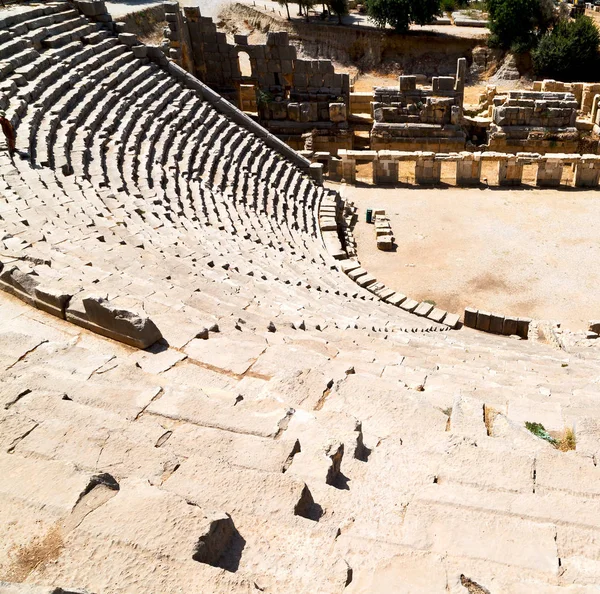 Arkeologi theater i myra Turkiet Europa gamla romerska begravningsplatsen — Stockfoto