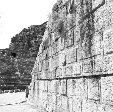 Myra Türkiye Avrupa eski Roma Nekropolü ve yerli mezar taşı