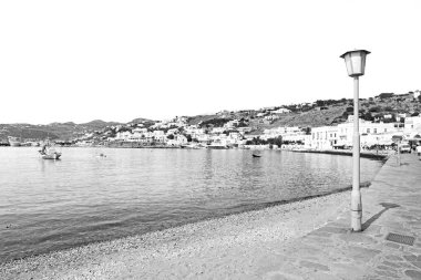 eski cyclades Adası Limanı ve tekne santorini naksos tarihinin