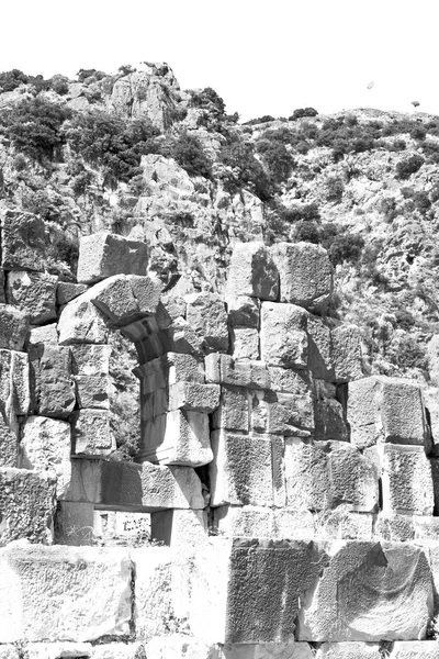 Myra Turkije Europa Oude Romeinse Necropolis Inheemse Graf Steen — Stockfoto