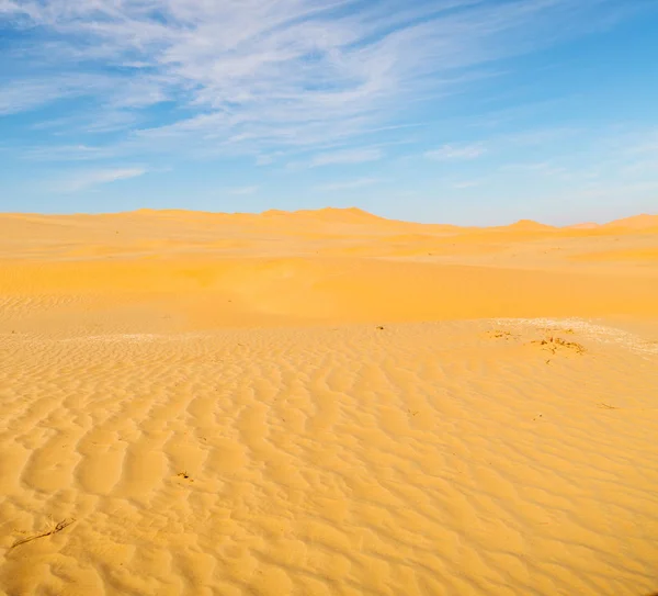 Beautiful Desert Cloudy Sky Oman Rub Khali — Stock Photo, Image