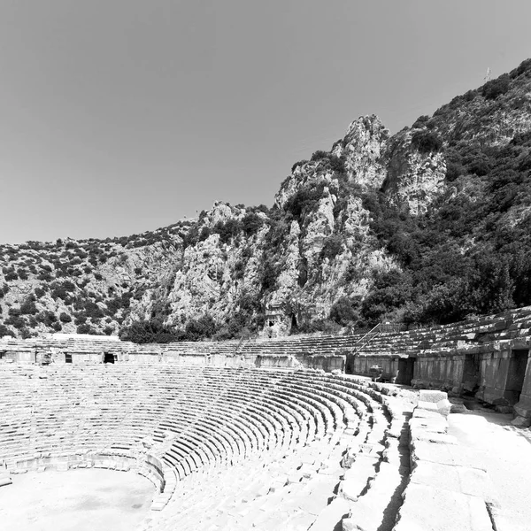 Myra Der Türkei Europa Alte Römische Nekropole Und Einheimischer Grabstein — Stockfoto