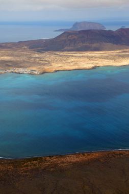 İspanya Limanı taş lanzarote graciosa plaj 