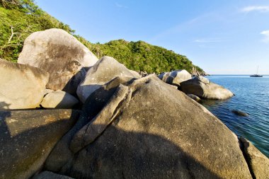 taş Tayland kho tao bay soyut mavi lagün  