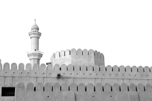 Omán muscat a régi mecset minaret és a vallás a tiszta ég — Stock Fotó