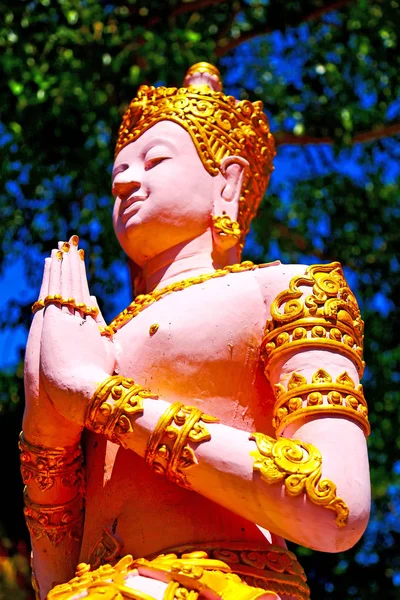 Siddharta Nel Tempio Bangascar Asia Thailandia Astratto Croce Passo Wat — Foto Stock