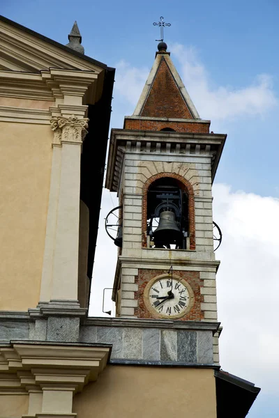 Somma lombardo oude abstracte toren bell zonnige dag — Stockfoto