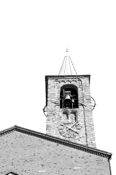 Antigua torre del reloj del edificio en italia piedra vieja de Europa y ser — Foto de Stock