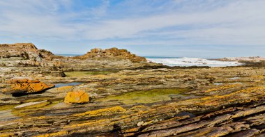  Güney Afrika 'da gökyüzü bulanık okyanus tsitsikamma doğa ve kaya rezervi