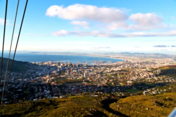 África Sul Cape Cidade Skyline Cidade Tabela Montanha Céu Oceano — Fotografia de Stock