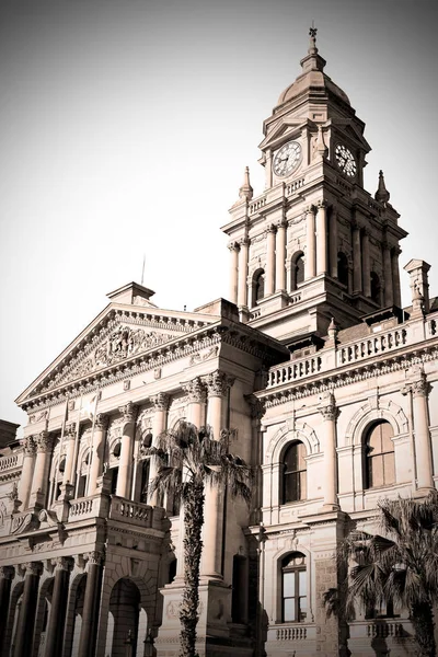 In south africa close up of the   city hall — Stock Photo, Image