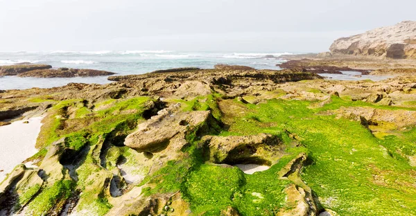 Desenfoque Sudáfrica Cielo Océano Hoop Reserva Naturaleza Rocas —  Fotos de Stock