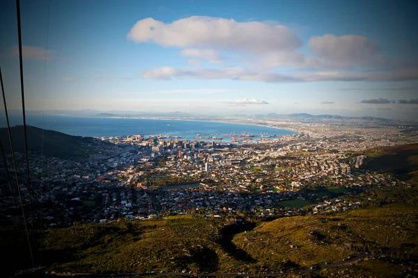 W RPA cape town panoramę miasta z góry stołowej — Zdjęcie stockowe