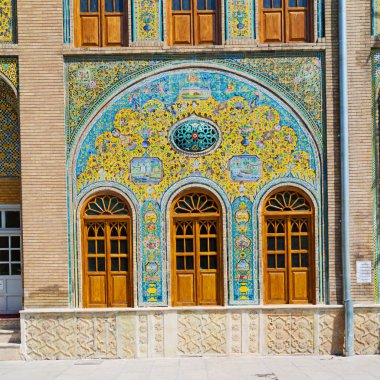 in iran antique palace  golestan  clipart