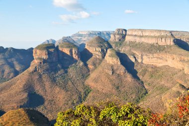   Güney Afrika nehir kanyonun bitki ve su   