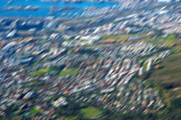 En Sudáfrica cabo ciudad horizonte de la montaña de la mesa — Foto de Stock