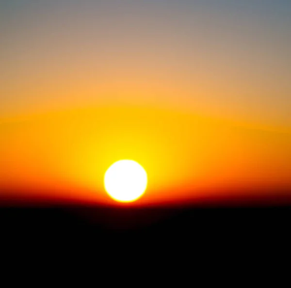 In oman  sun falling  down — Stock Photo, Image