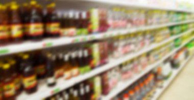 İran soyut süpermarkette bulanık