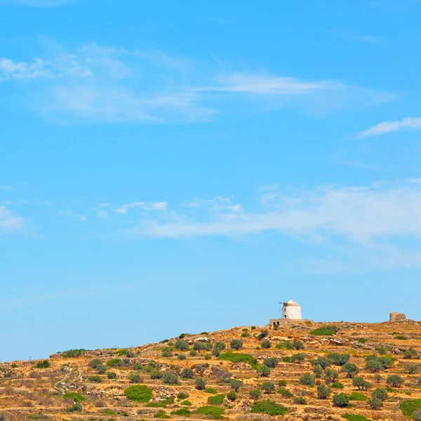 Vecchio mulino in santorini greece europe — Foto Stock