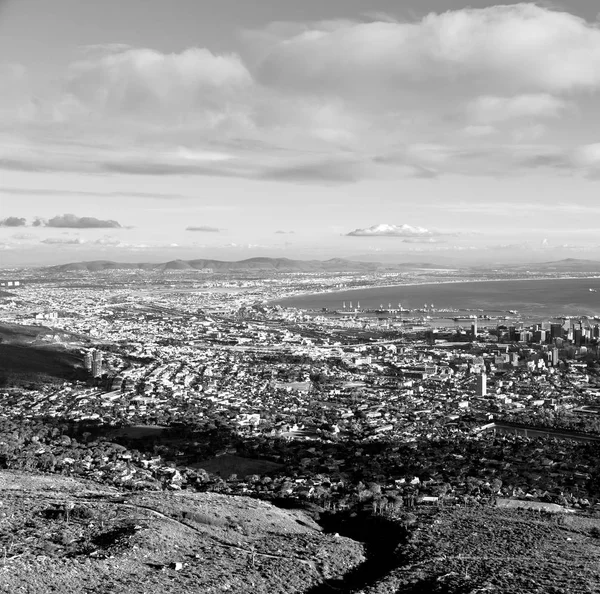 South Africa Cape Town City Skyline Table Mountain Sky Ocean — Stock Photo, Image
