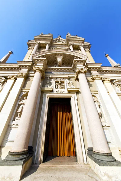 Lombardy Busto Arsizio Old Church Closed Brick Tower Trowalk Italy — стоковое фото