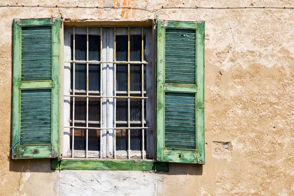 Lonate Ceppino Varese Italy Abstract Window Green Wood — Stock Photo, Image