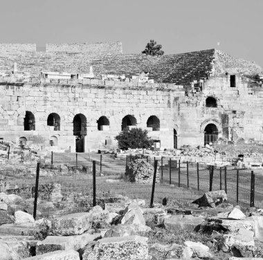 geçmiş pamukkale eski yapılar Asya Türkiye'de sütun 
