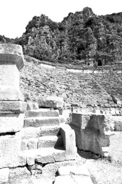  Nekropol ve yerli mezar taş Arkeoloji tiyatroda benim