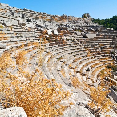 eski tapınak ve termessos antalya Türkiye Asya gökyüzü tiyatroda