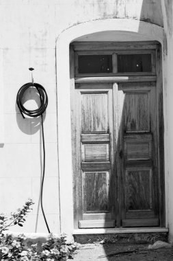 miras Avrupa mimarisi ve ahşap tarihi kapısı det