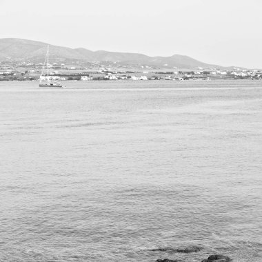 Akdeniz se tekne adalarından köpük ve köpük Yunanistan