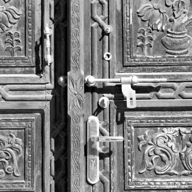 Umman antika kapı giriş ve backgr için dekoratif kolu