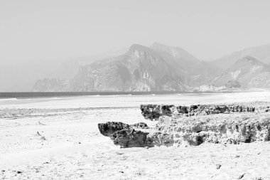 Umman sahil şeridi denizde okyanus Körfez rock ve plaj gökyüzü sakin ol