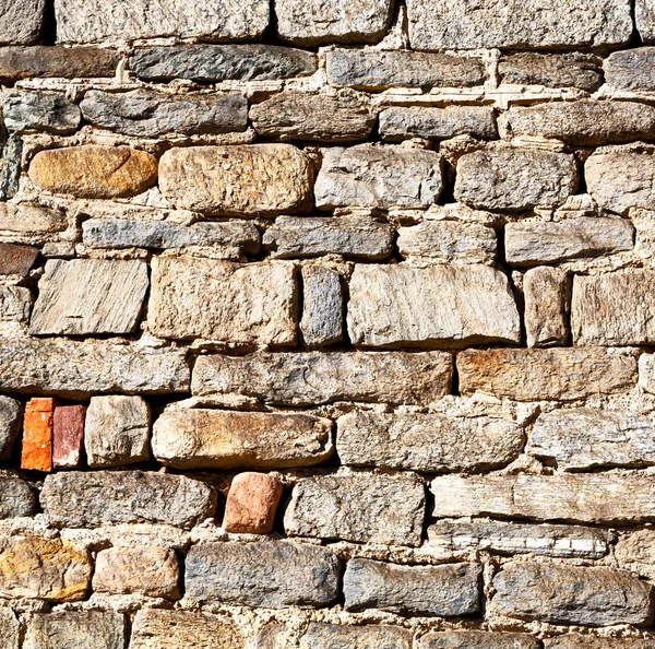 Italia y ladrillo escalonado agrietado en material de textura de pared vieja — Foto de Stock