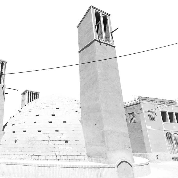 Iran Desenfoque Yazd Antigua Construcción Torre Viento Utilizado Para Congelar — Foto de Stock