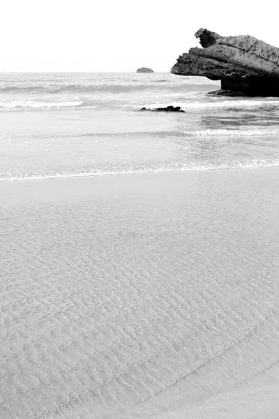 Na costa oman mar oceano golfo rocha e praia relaxar perto do céu — Fotografia de Stock