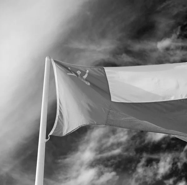 オマーン手を振る旗、曇り空で — ストック写真