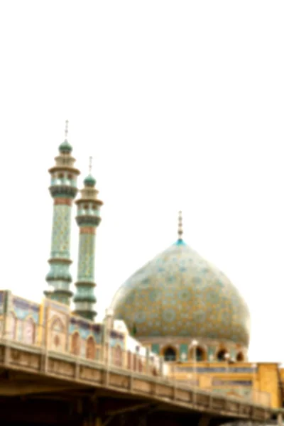 In iran  and old antique mosque    minaret — Stock Photo, Image